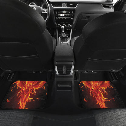 Phoenix Angel Print Front and Back Car Floor Mats