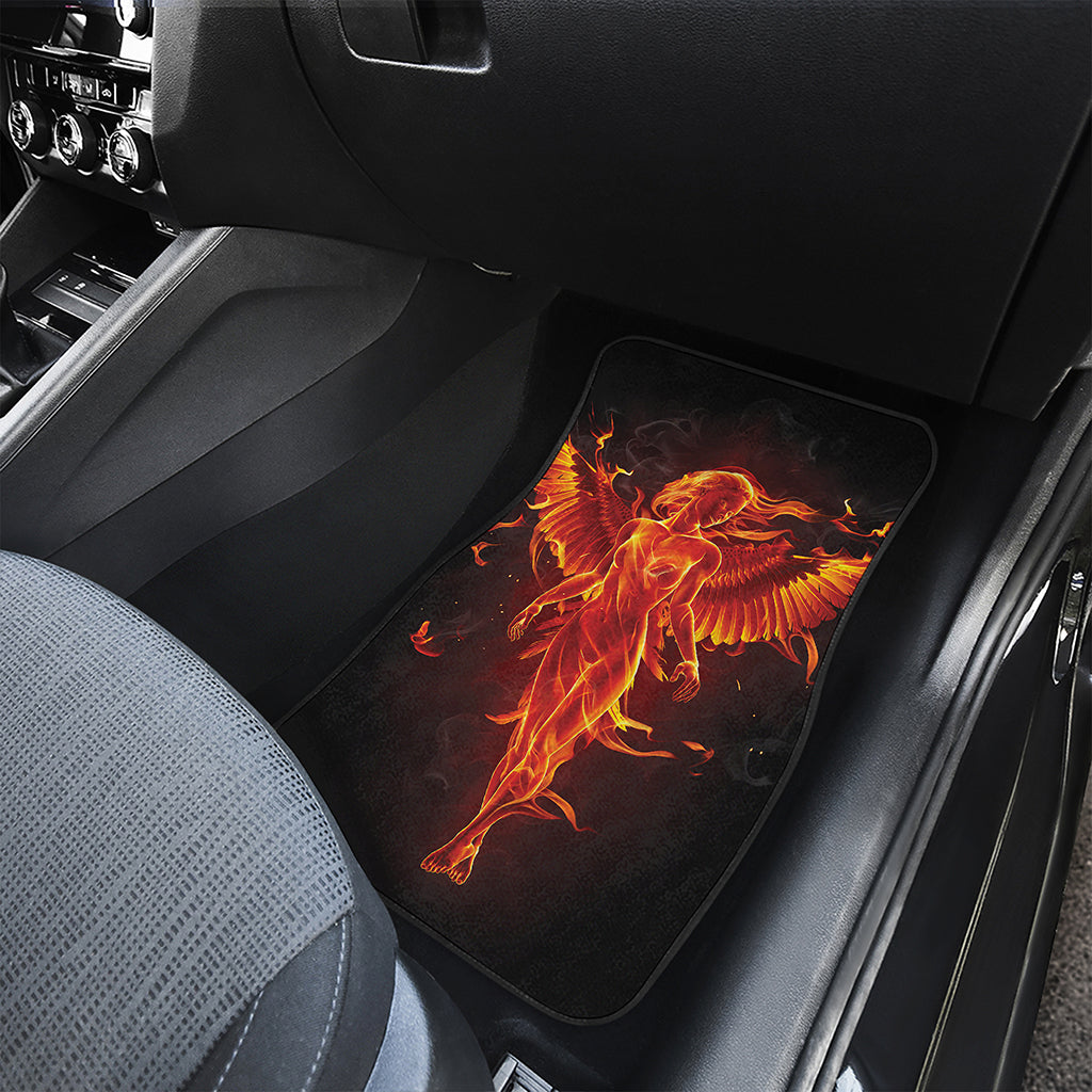 Phoenix Angel Print Front and Back Car Floor Mats