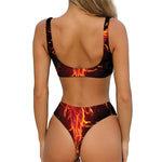 Phoenix Angel Print Front Bow Tie Bikini