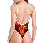 Phoenix Angel Print High Cut One Piece Swimsuit
