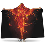 Phoenix Angel Print Hooded Blanket