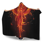 Phoenix Angel Print Hooded Blanket