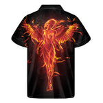 Phoenix Angel Print Men's Short Sleeve Shirt
