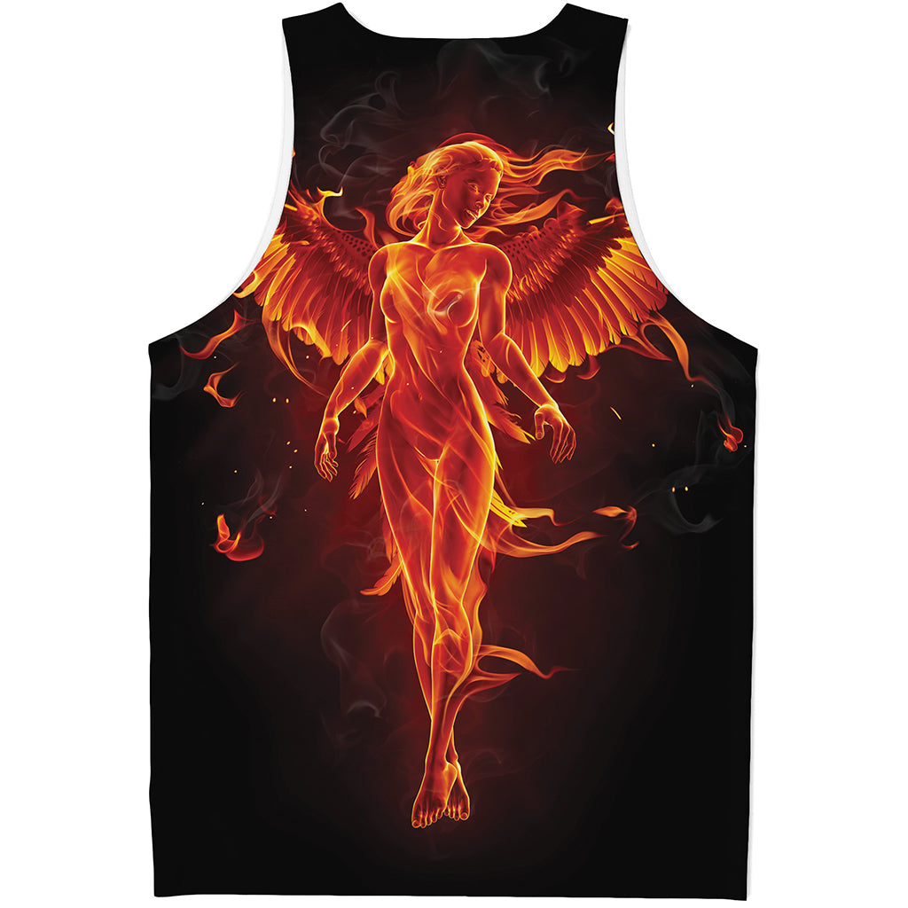 Phoenix Angel Print Men's Tank Top