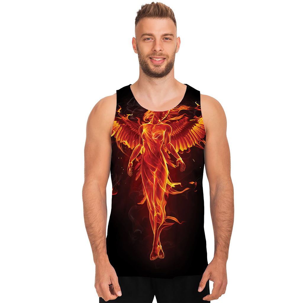 Phoenix Angel Print Men's Tank Top