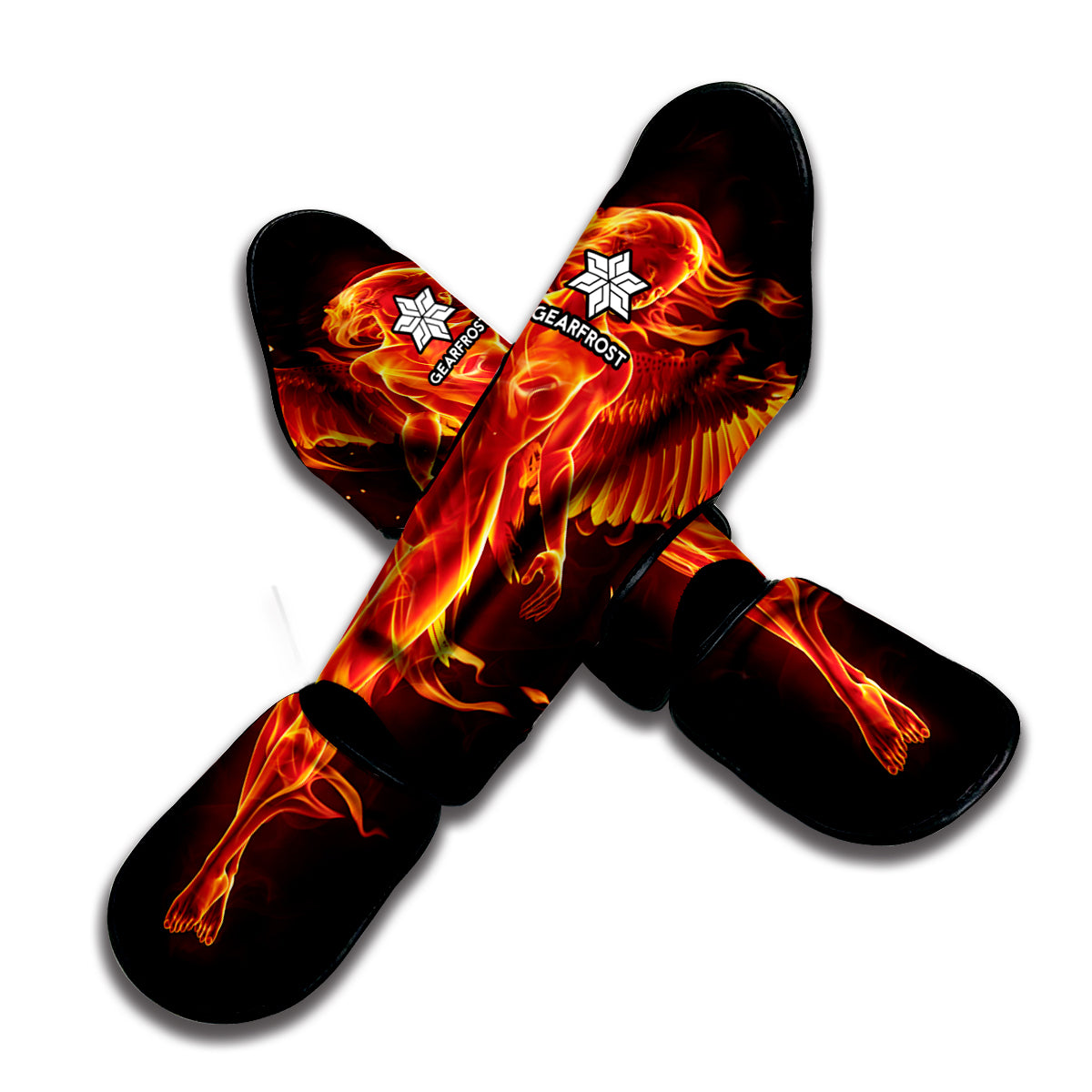 Phoenix Angel Print Muay Thai Shin Guard