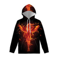 Phoenix Angel Print Pullover Hoodie