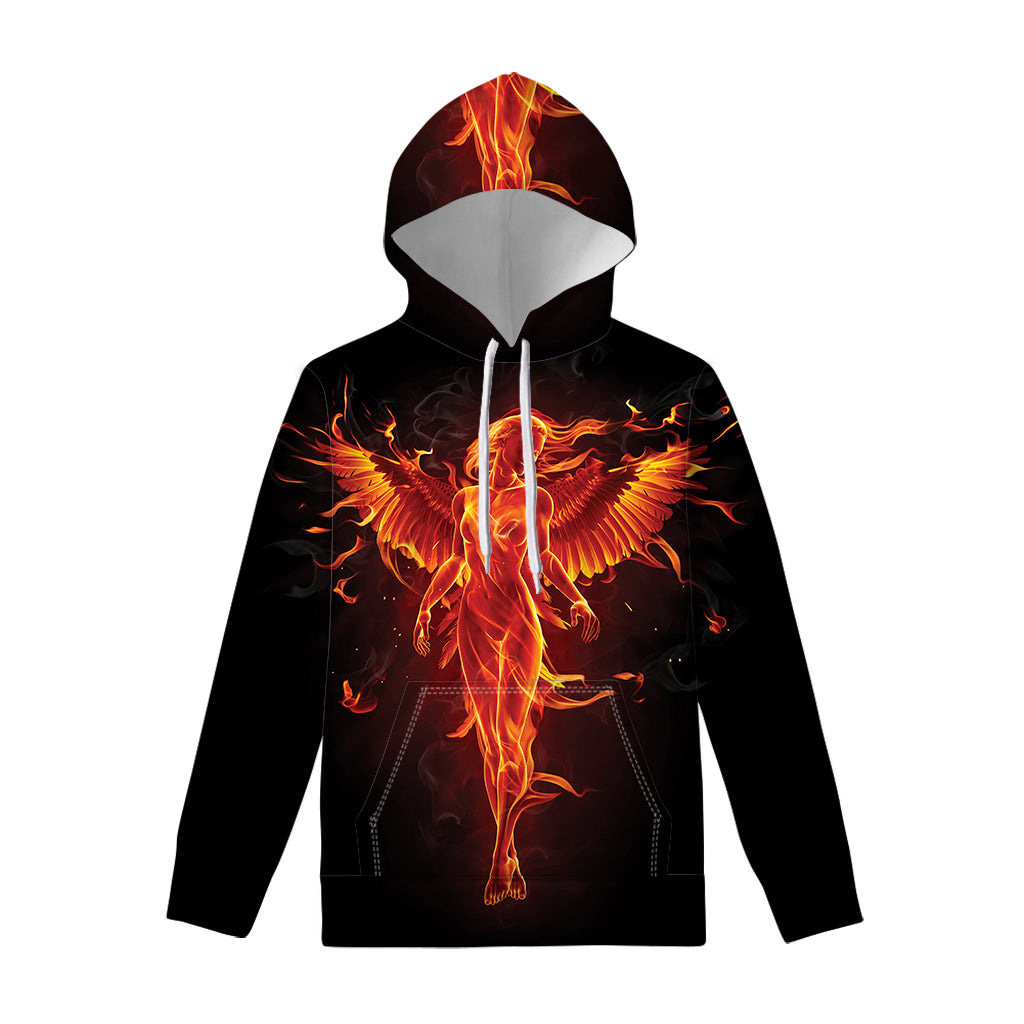Phoenix Angel Print Pullover Hoodie
