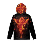 Phoenix Angel Print Pullover Hoodie