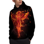 Phoenix Angel Print Pullover Hoodie