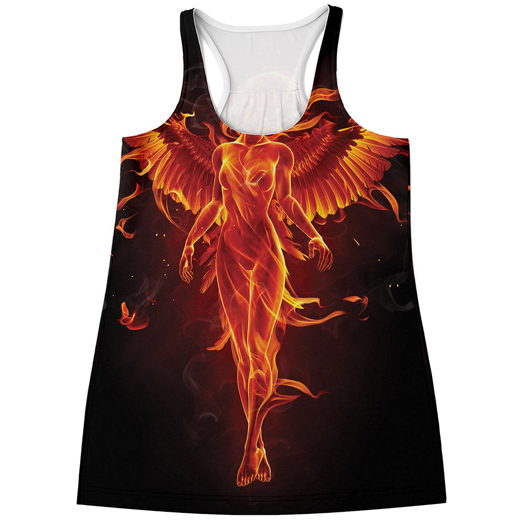 Phoenix Angel Print Women's Racerback Tank Top