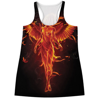 Phoenix Angel Print Women's Racerback Tank Top