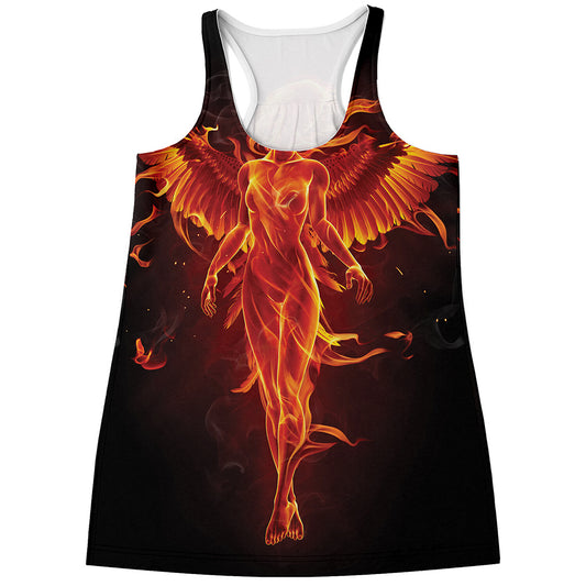 Phoenix Angel Print Women's Racerback Tank Top