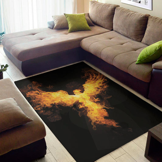 Phoenix Firebird Print Area Rug