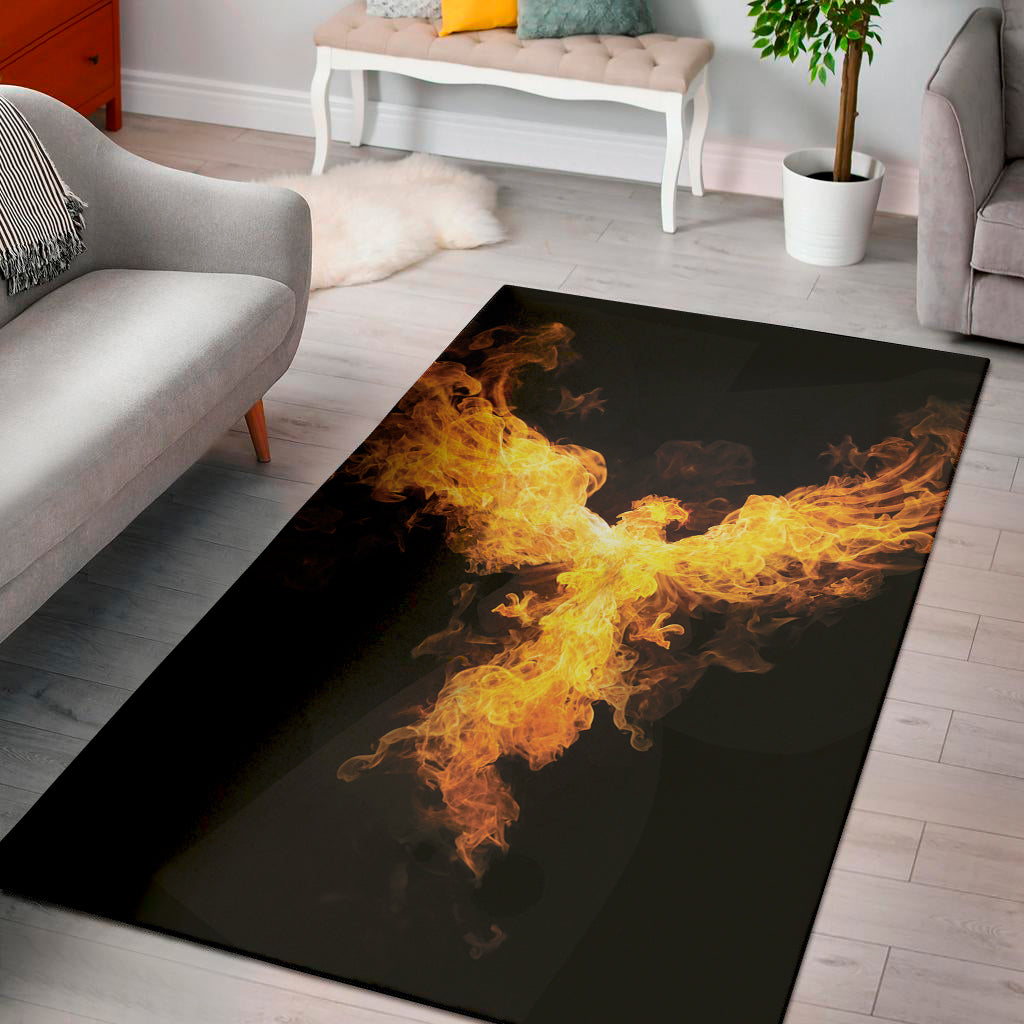 Phoenix Firebird Print Area Rug