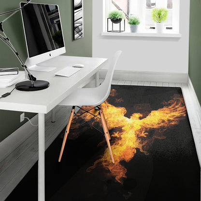 Phoenix Firebird Print Area Rug