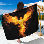 Phoenix Firebird Print Beach Sarong Wrap