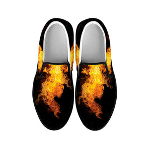 Phoenix Firebird Print Black Slip On Shoes