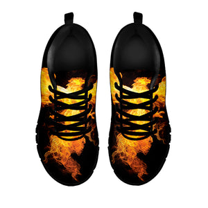 Phoenix Firebird Print Black Sneakers