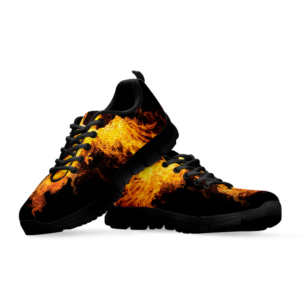 Phoenix Firebird Print Black Sneakers