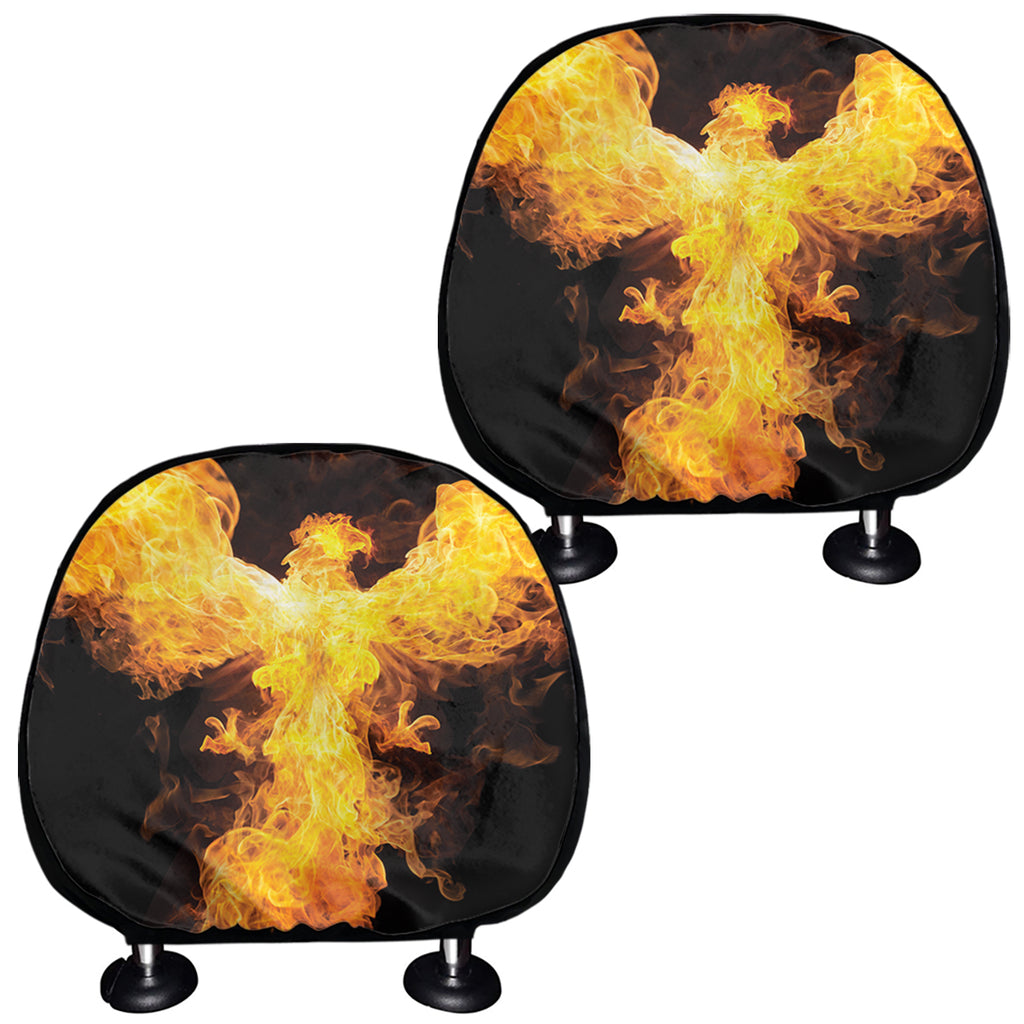 Phoenix Firebird Print Car Headrest Covers