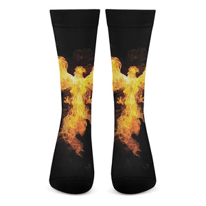 Phoenix Firebird Print Crew Socks