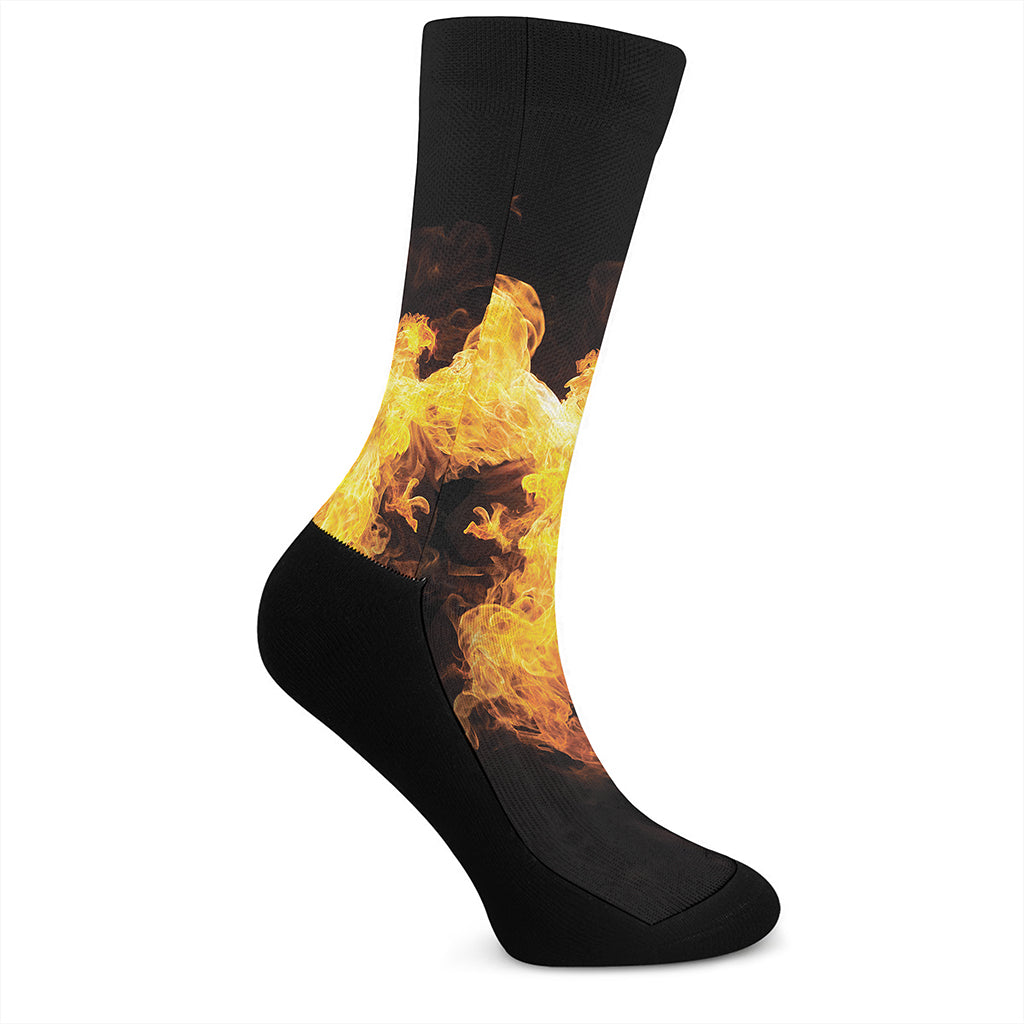 Phoenix Firebird Print Crew Socks