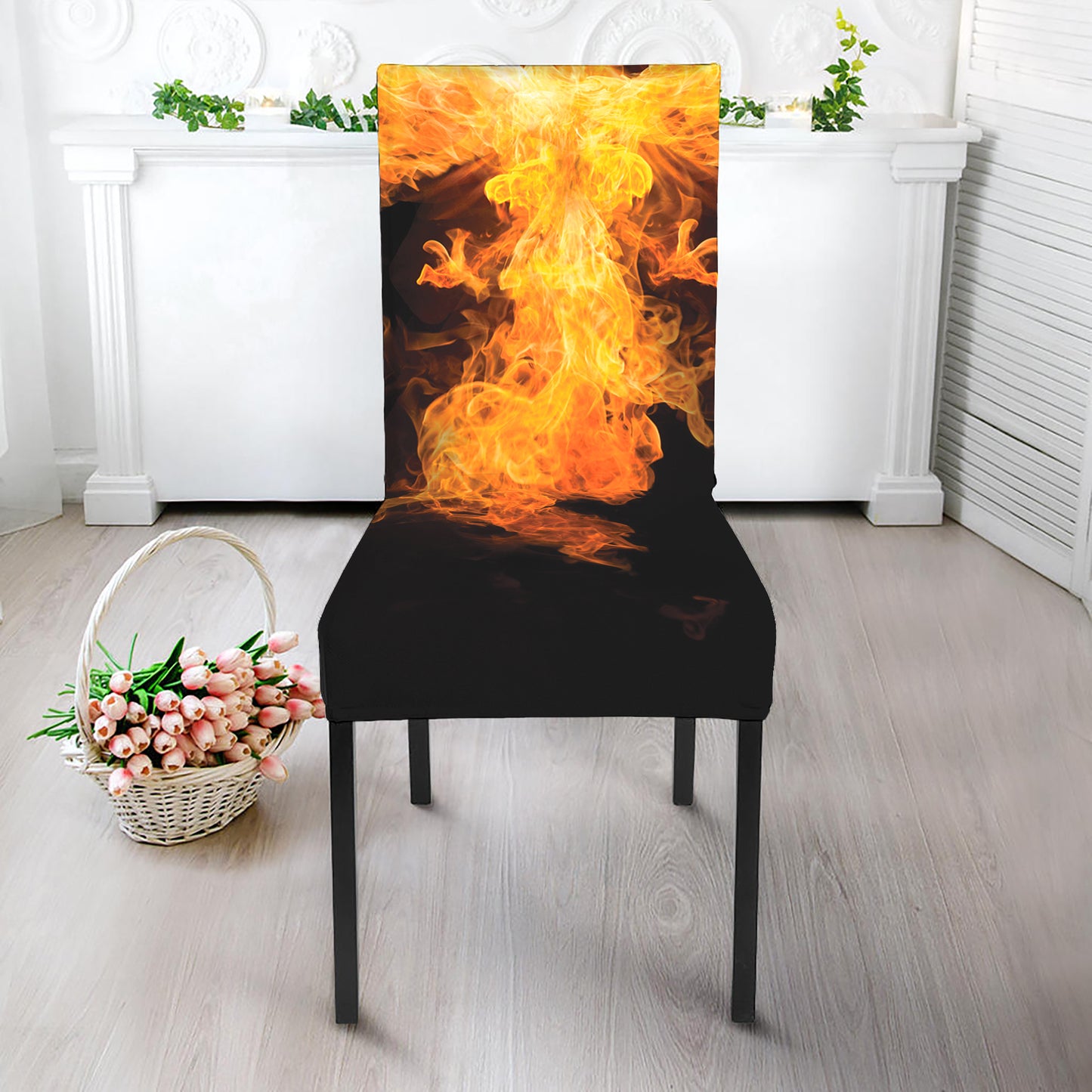 Phoenix Firebird Print Dining Chair Slipcover
