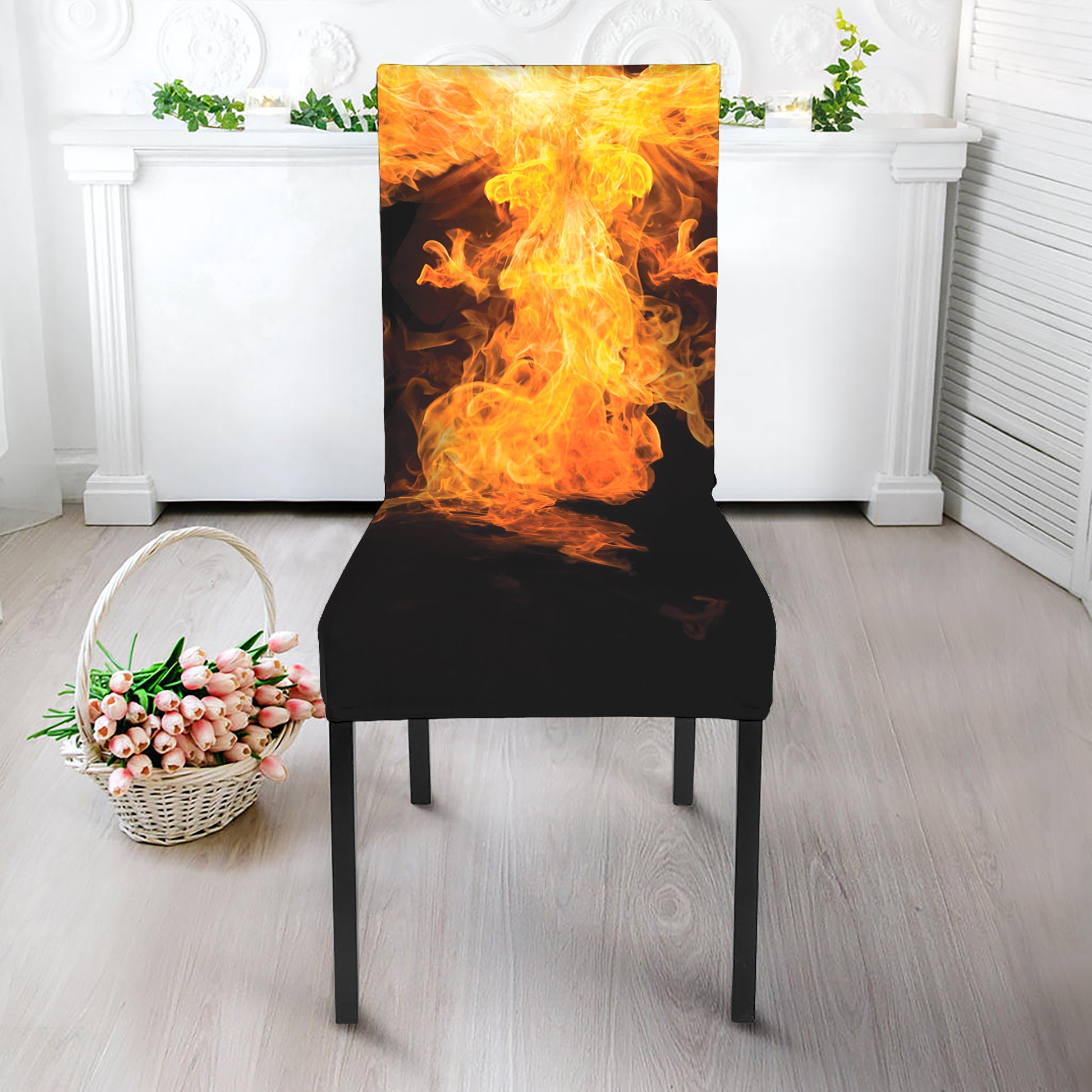 Phoenix Firebird Print Dining Chair Slipcover