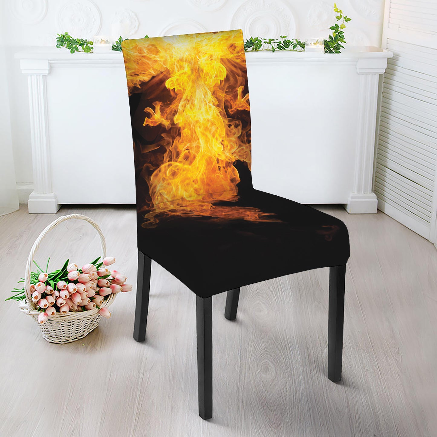 Phoenix Firebird Print Dining Chair Slipcover
