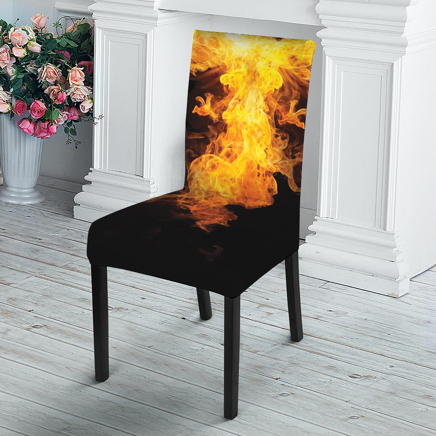 Phoenix Firebird Print Dining Chair Slipcover