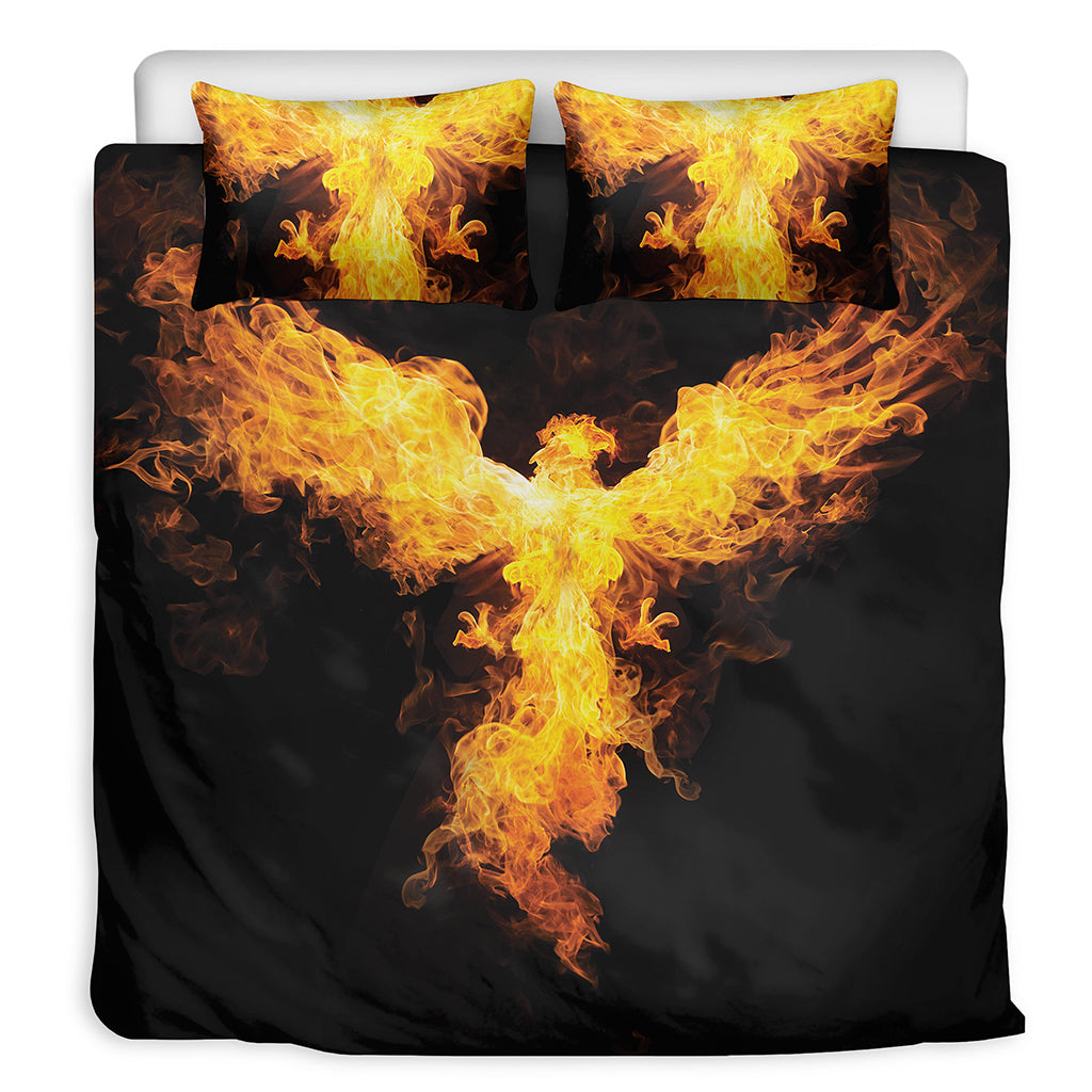 Phoenix Firebird Print Duvet Cover Bedding Set