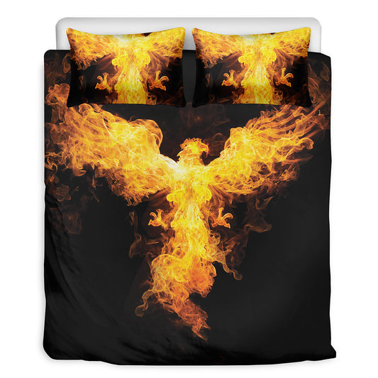 Phoenix Firebird Print Duvet Cover Bedding Set
