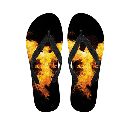 Phoenix Firebird Print Flip Flops