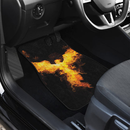 Phoenix Firebird Print Front and Back Car Floor Mats