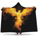 Phoenix Firebird Print Hooded Blanket