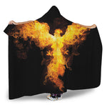 Phoenix Firebird Print Hooded Blanket