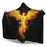 Phoenix Firebird Print Hooded Blanket