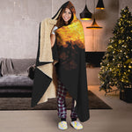 Phoenix Firebird Print Hooded Blanket