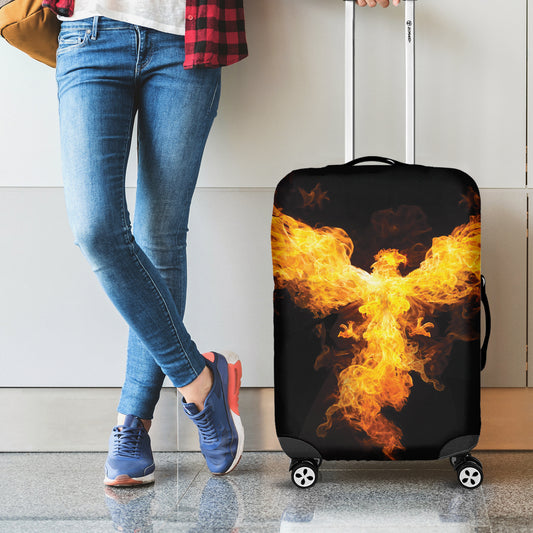Phoenix Firebird Print Luggage Cover