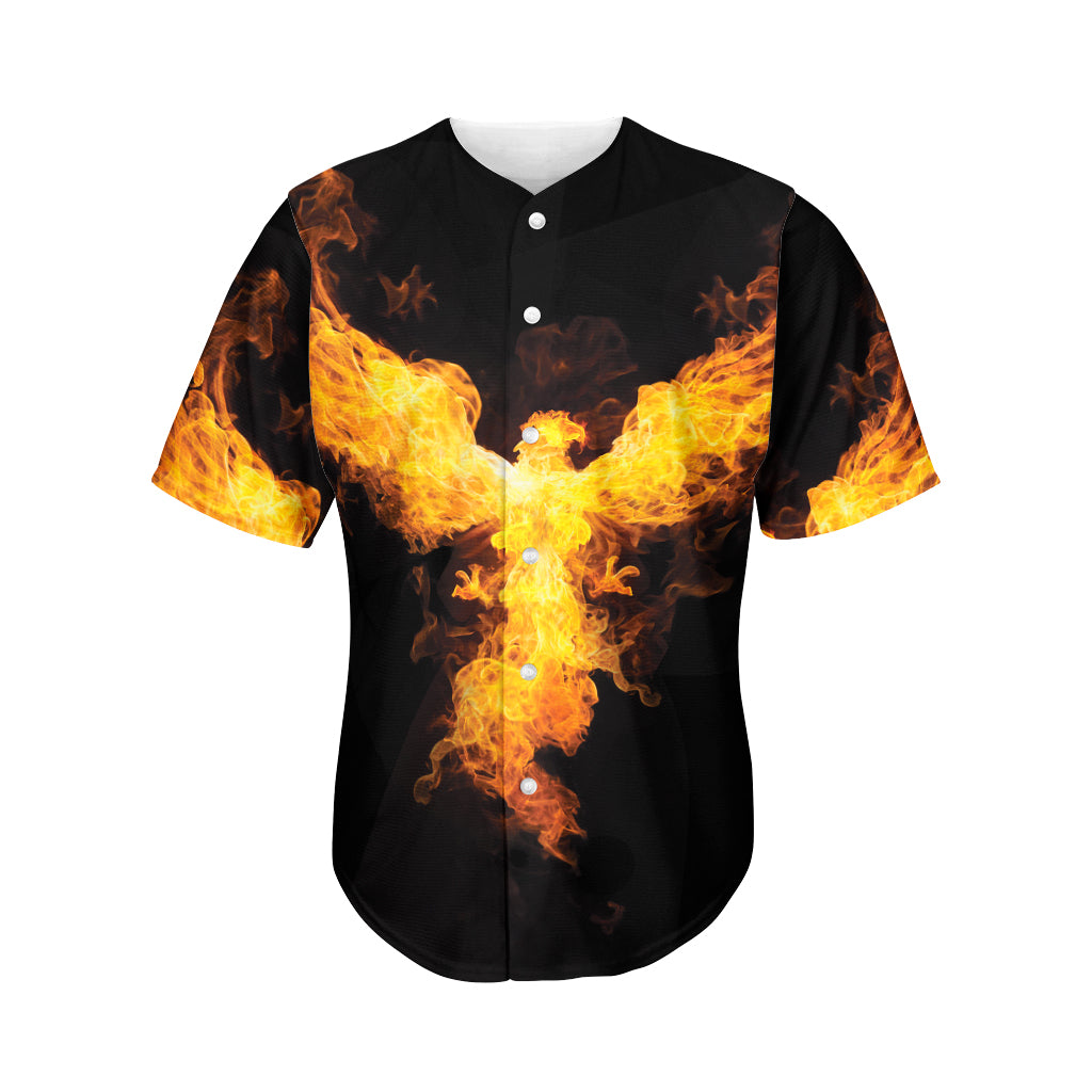 Phoenix Firebird Print Men's Baseball Jersey