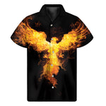 Phoenix Firebird Print Men's Short Sleeve Shirt
