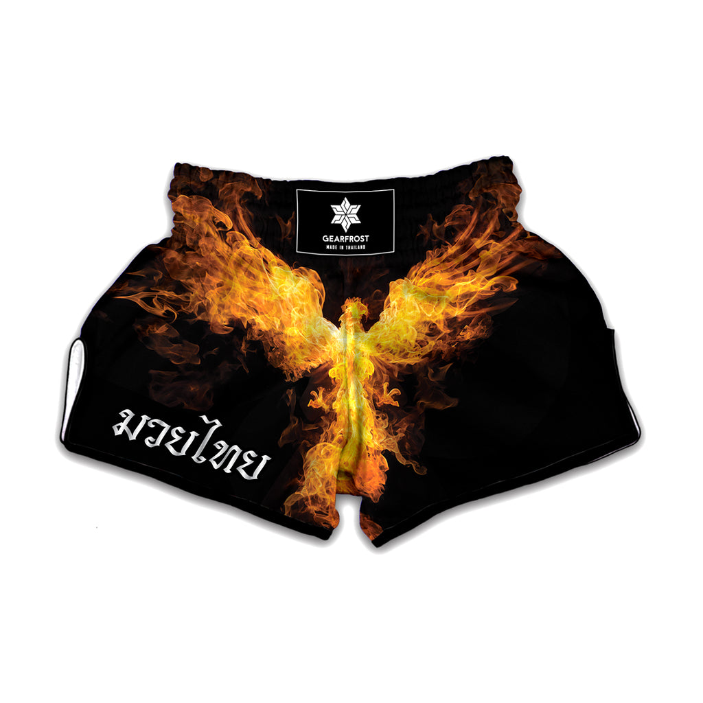 Phoenix Firebird Print Muay Thai Boxing Shorts