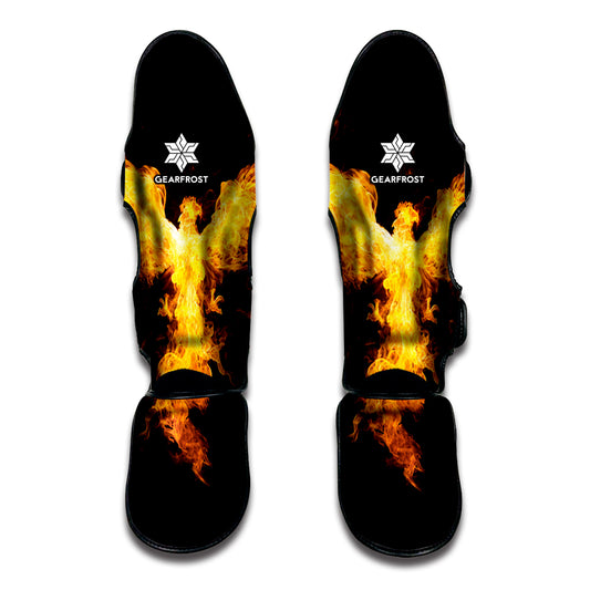 Phoenix Firebird Print Muay Thai Shin Guard