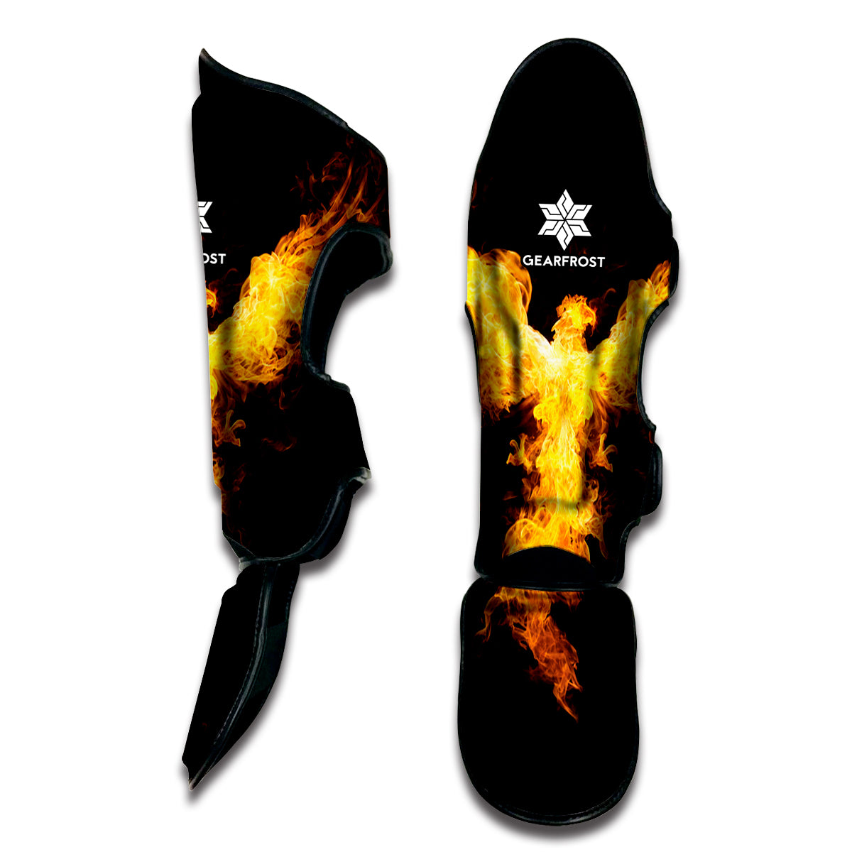 Phoenix Firebird Print Muay Thai Shin Guard