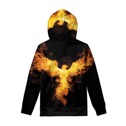 Phoenix Firebird Print Pullover Hoodie