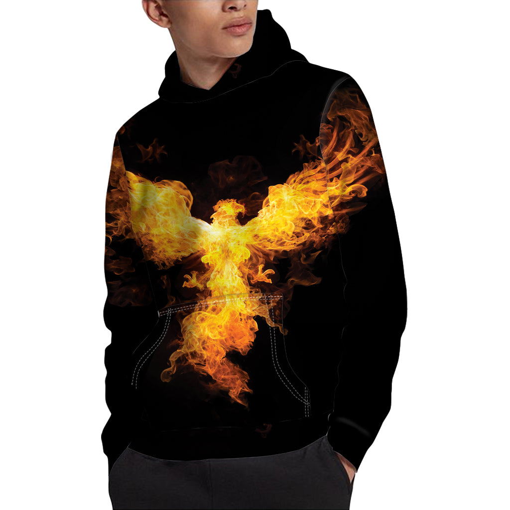 Phoenix Firebird Print Pullover Hoodie