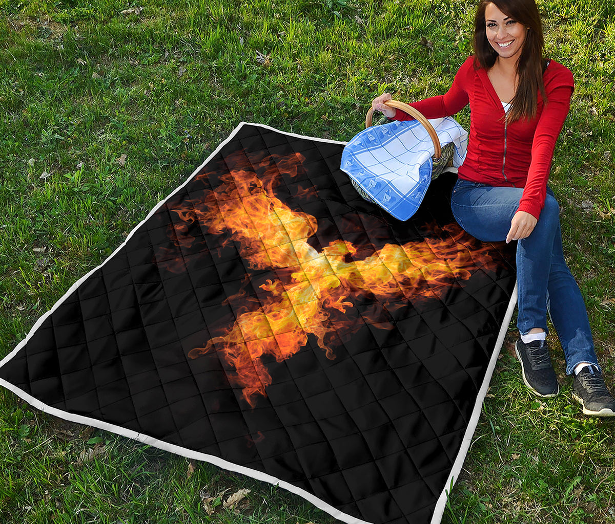 Phoenix Firebird Print Quilt