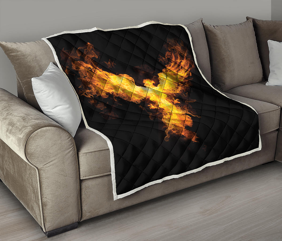 Phoenix Firebird Print Quilt