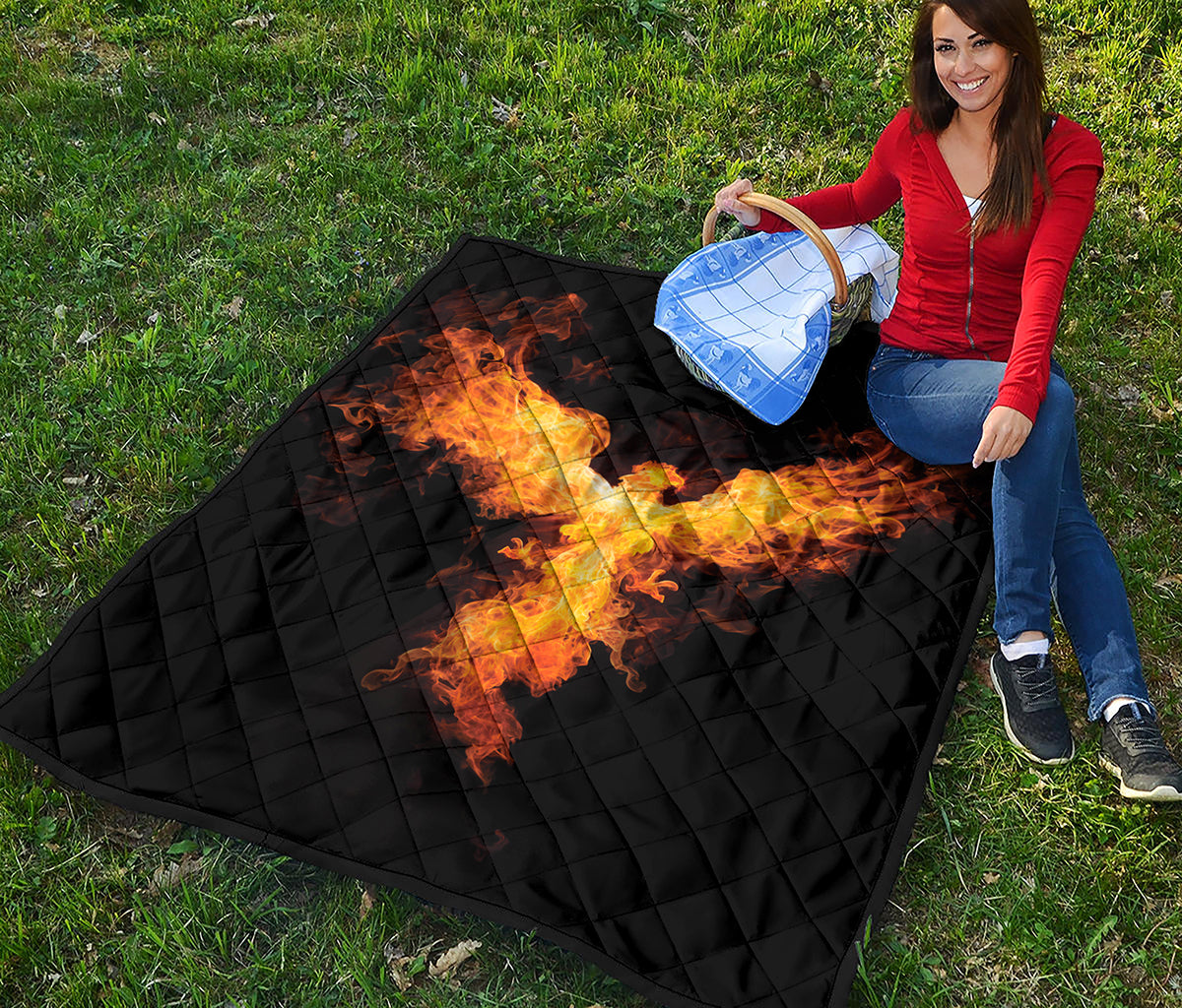 Phoenix Firebird Print Quilt